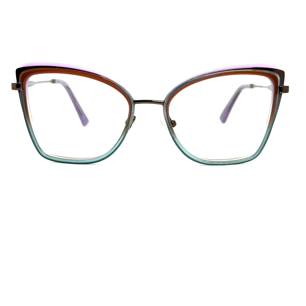 BCBG Maxazria Eyeglasses Frame Full‎ Rim ChestNut Blue Fade Delphine 20599